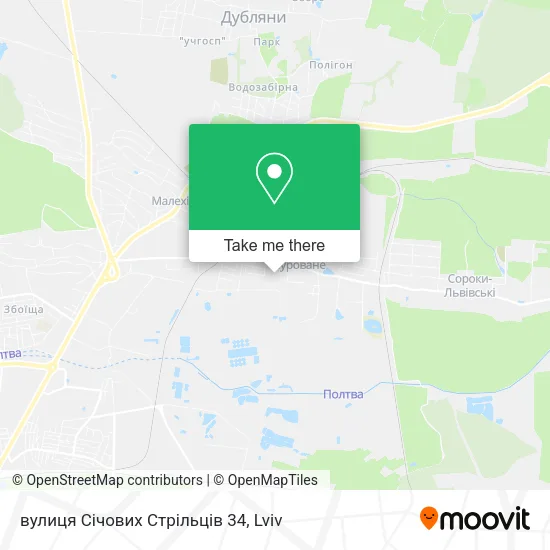 Карта вулиця Січових Стрільців 34