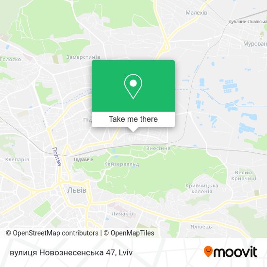 Карта вулиця Новознесенська 47