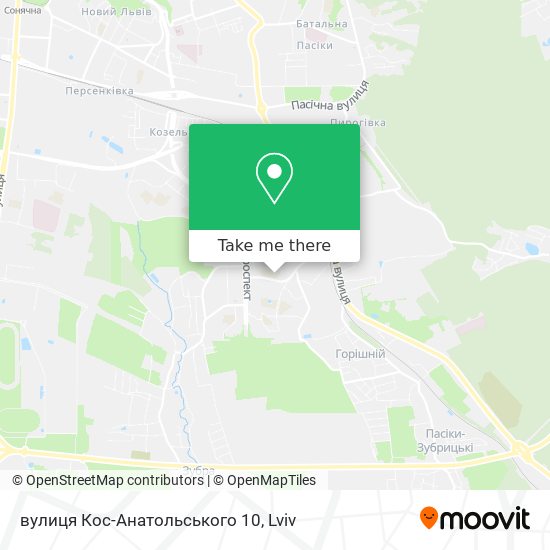 вулиця Кос-Анатольського 10 map