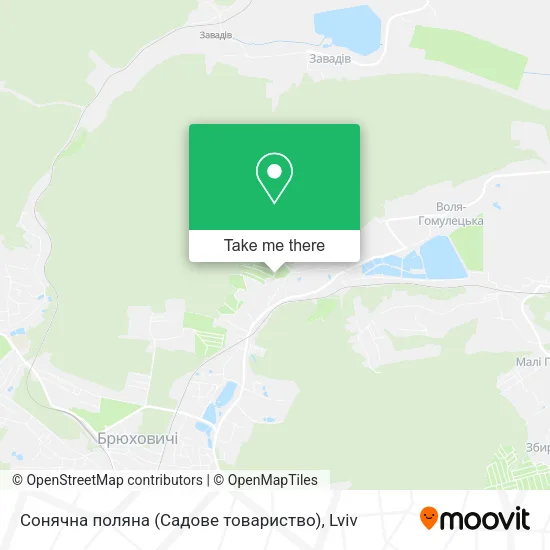 Карта Сонячна поляна (Садове товариство)
