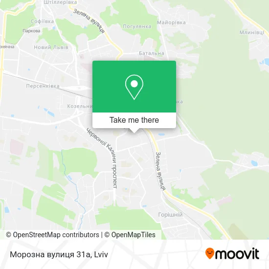 Карта Морозна вулиця 31а