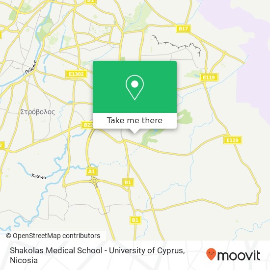 Shakolas Medical School - University of Cyprus map