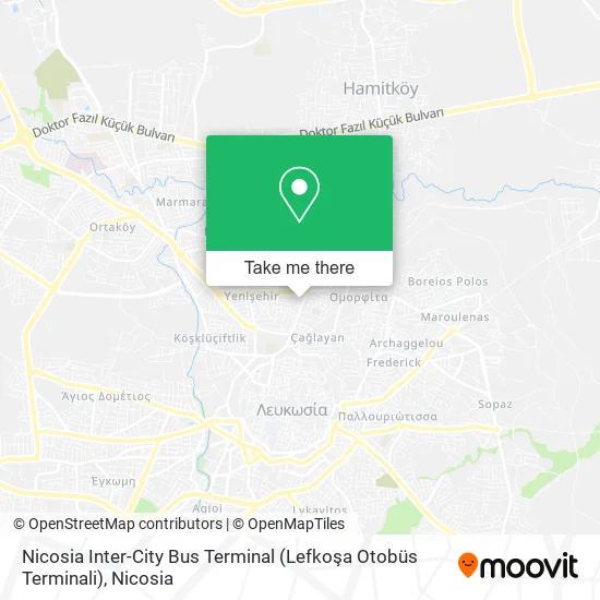 Nicosia Inter-City Bus Terminal (Lefkoşa Otobüs Terminali) map