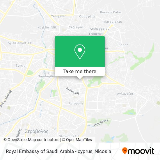 Royal Embassy of Saudi Arabia - cyprus map