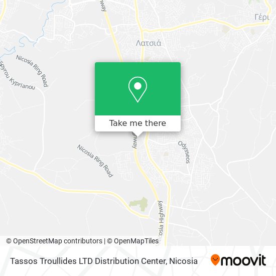 Tassos Troullides LTD Distribution Center map