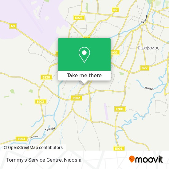 Tommy's Service Centre map