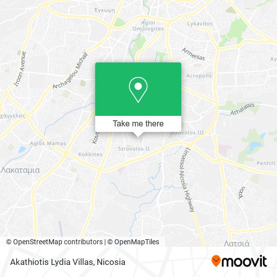 Akathiotis Lydia Villas map