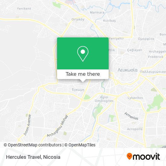 Hercules Travel map