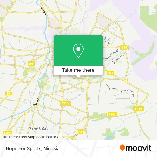 Hope For Sports map
