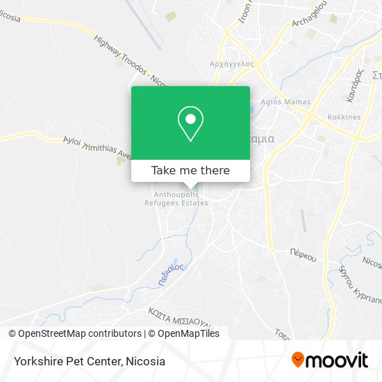 Yorkshire Pet Center map