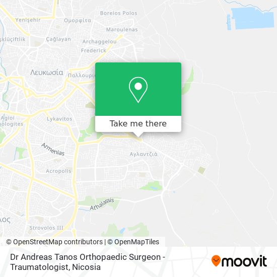 Dr Andreas Tanos Orthopaedic Surgeon - Traumatologist map