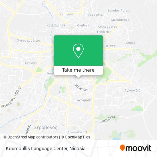 Koumoullis Language Center map