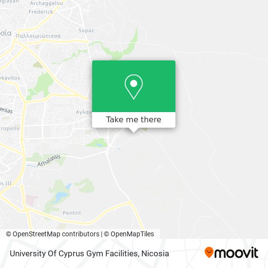 University Of Cyprus Gym Facilities map