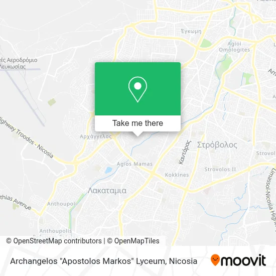 Archangelos "Apostolos Markos" Lyceum map