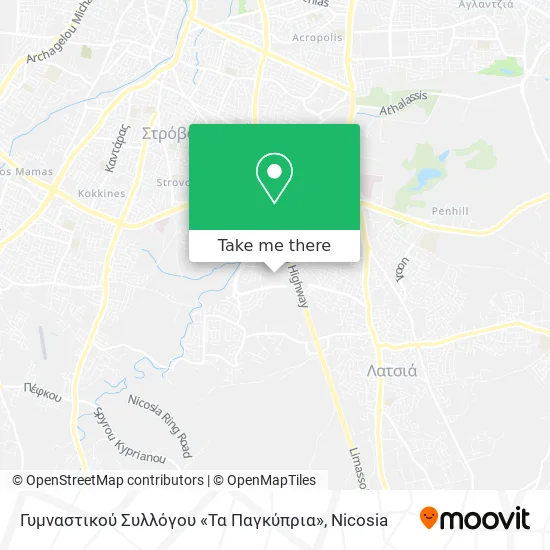 Γυμναστικού Συλλόγου «Τα Παγκύπρια» map