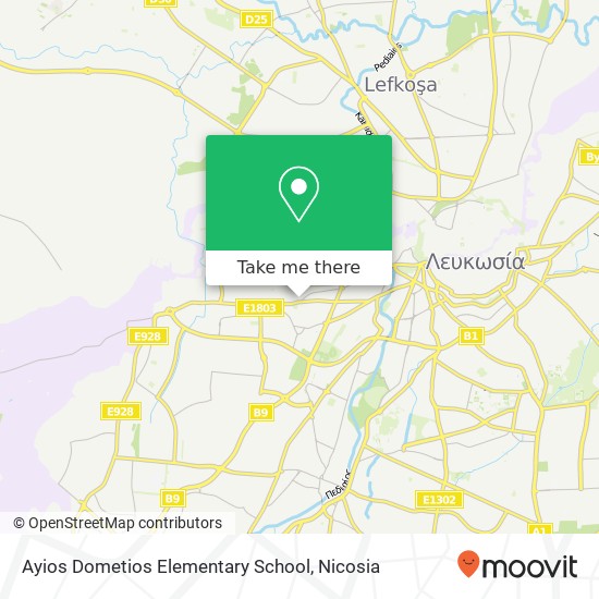 Ayios Dometios Elementary School map