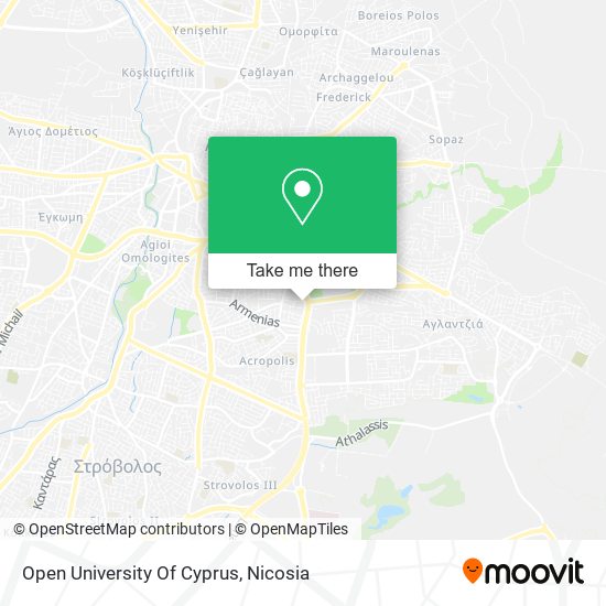 Open University Of Cyprus map