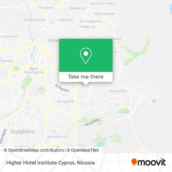 Higher Hotel Institute Cyprus map
