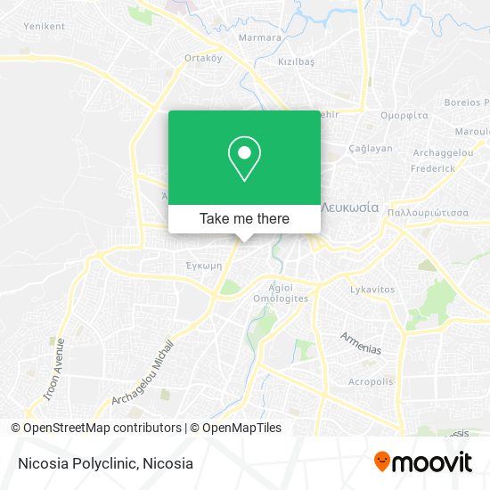 Nicosia Polyclinic map