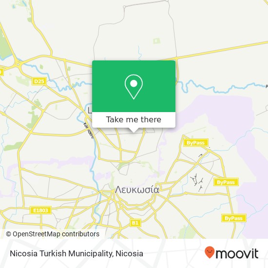 Nicosia Turkish Municipality map