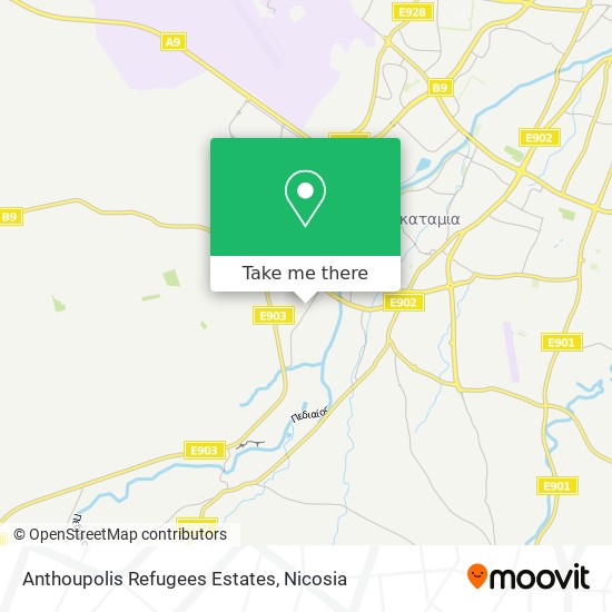 Anthoupolis Refugees Estates map