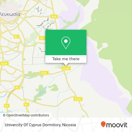 Univercity Of Cyprus Dormitory map