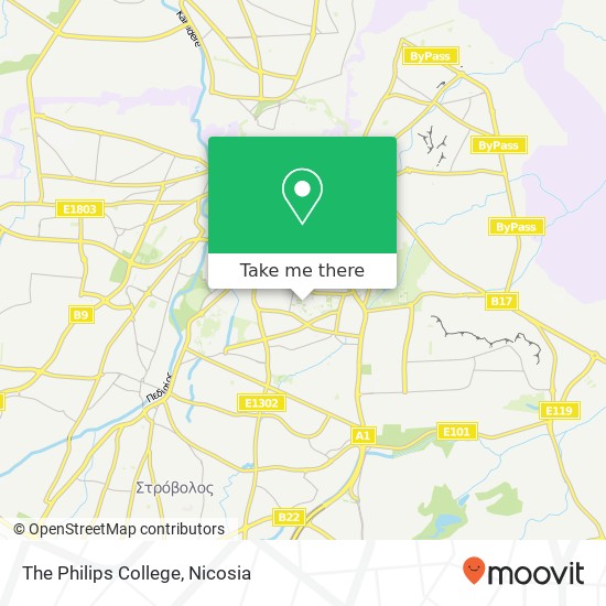 The Philips College map