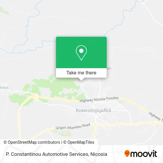 P. Constantinou Automotive Services map