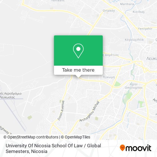 University Of Nicosia School Of Law / Global Semesters map