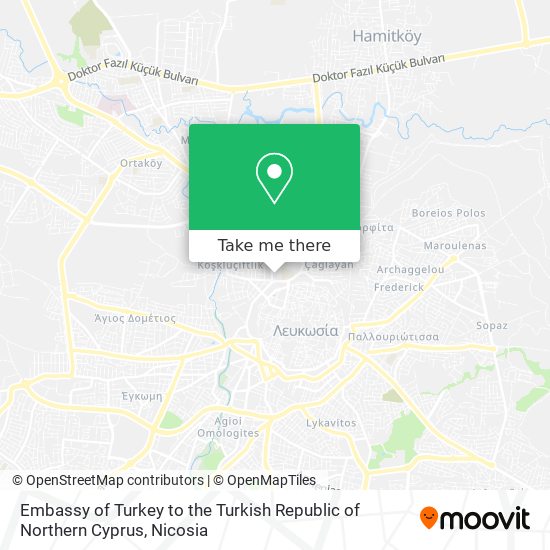 Embassy of Turkey to the Turkish Republic of Northern Cyprus map