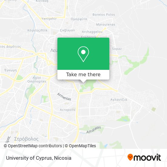 University of Cyprus map