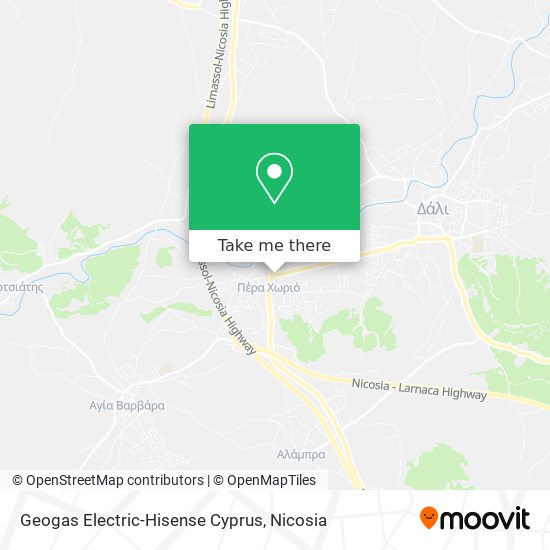 Geogas Electric-Hisense Cyprus map