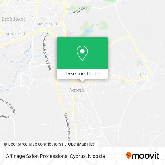 Affinage Salon Professional Cyprus map