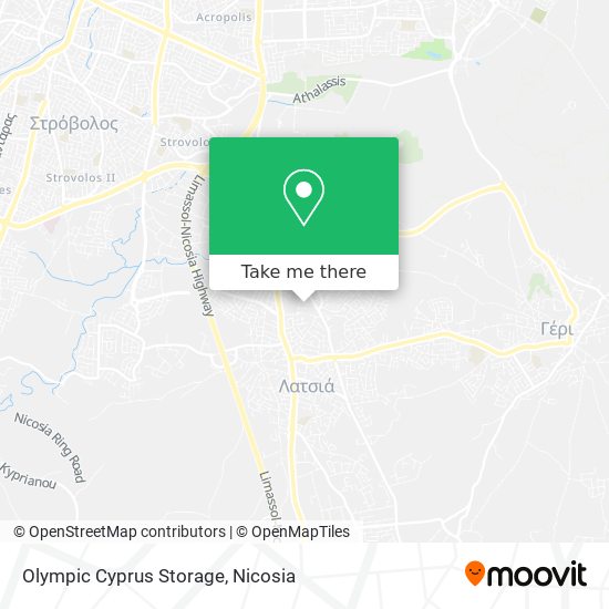 Olympic Cyprus Storage map