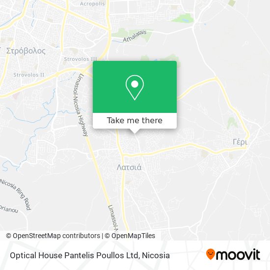 Optical House Pantelis Poullos Ltd map