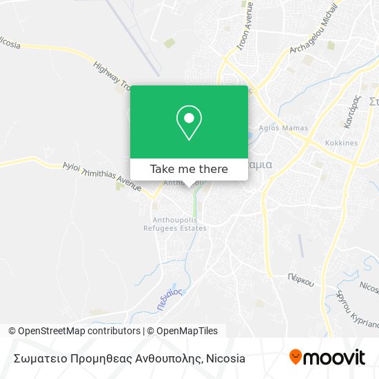 Σωματειο Προμηθεας Ανθουπολης map