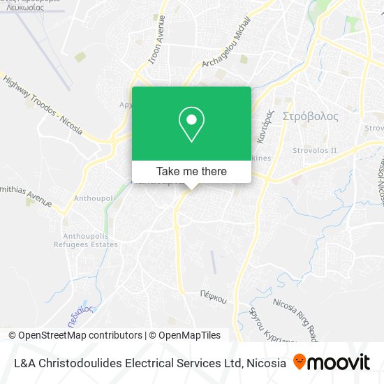 L&A Christodoulides Electrical Services Ltd map