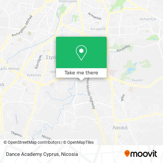 Dance Academy Cyprus map