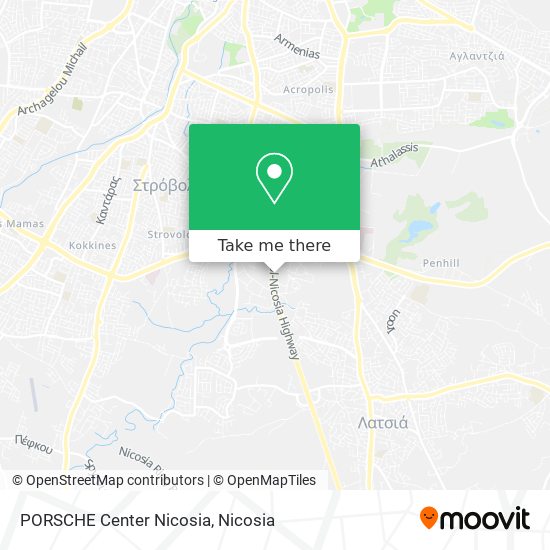 PORSCHE Center Nicosia map