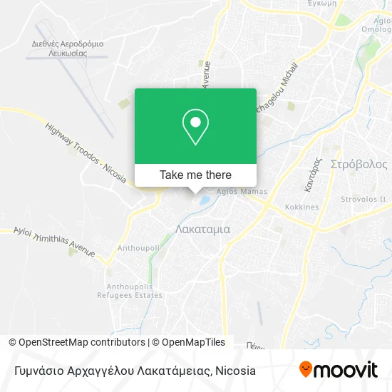 Γυμνάσιο Αρχαγγέλου Λακατάμειας map