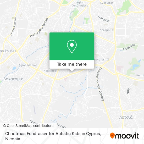 Christmas Fundraiser for Autistic Kids in Cyprus map