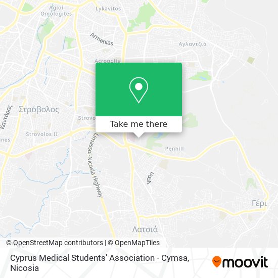 Cyprus Medical Students' Association - Cymsa map