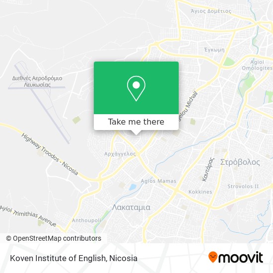 Koven Institute of English map