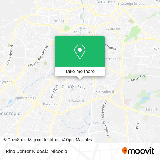 Rina Center Nicosia map