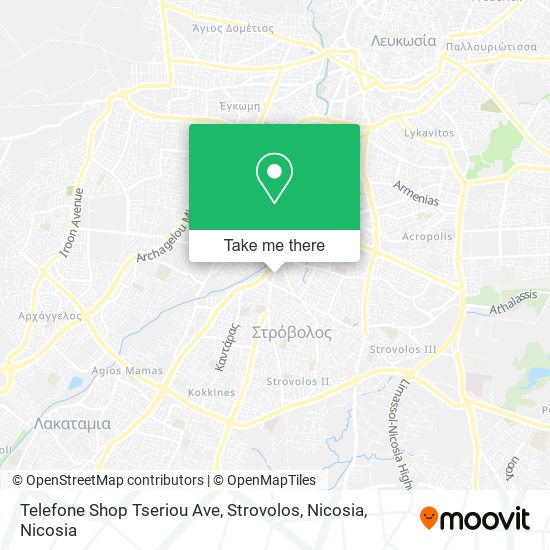 Telefone Shop Tseriou Ave, Strovolos, Nicosia map