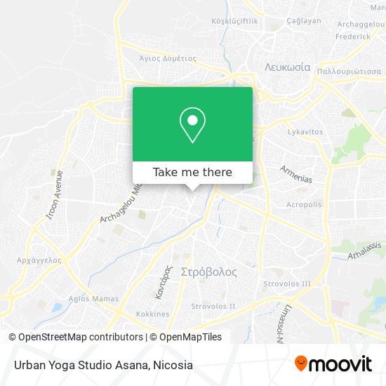 Urban Yoga Studio Asana map