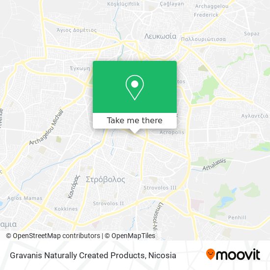 Gravanis Naturally Created Products map