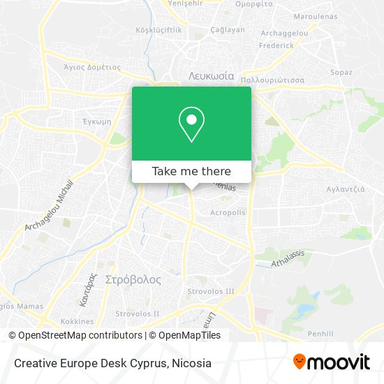 Creative Europe Desk Cyprus map