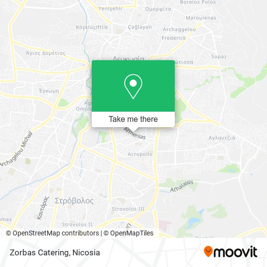 Zorbas Catering map