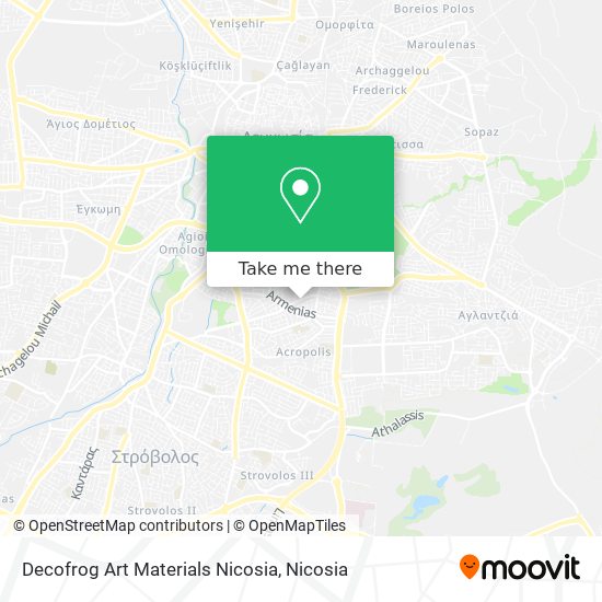 Decofrog Art Materials Nicosia map